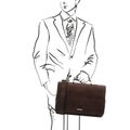 Tuscany Leather Mantova &ndash; Nahkainen &rdquo;Smart&rdquo; -salkku, tummanruskea