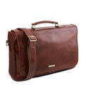 Tuscany Leather Mantova &ndash; Nahkainen &rdquo;Smart&rdquo; -salkku, tummanruskea
