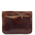 Tuscany Leather Messenger Double Freestyle &ndash; Nahkainen Olkalaukku, Tummanruskea,