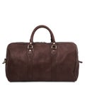 Tuscany Leather Oslo &ndash; Nahkainen Viikonloppulaukku, Tummanruske