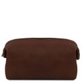 Tuscany Leather Smarty meikki-toilettilaukku nahkainen pieni tummanruskea