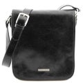 Tuscany Leather Nahkainen Musta Messenger olkalaukku