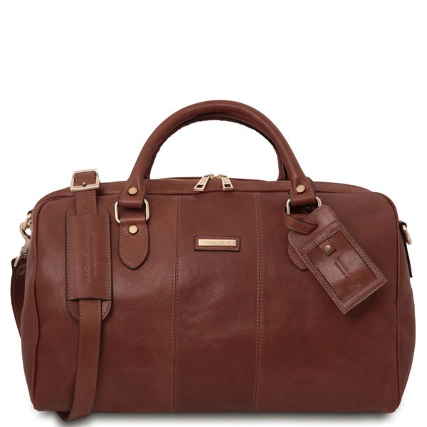 Tuscany Leather Lisbona Pieni &ndash; Nahkainen Viikonloppulaukku, Ruskea