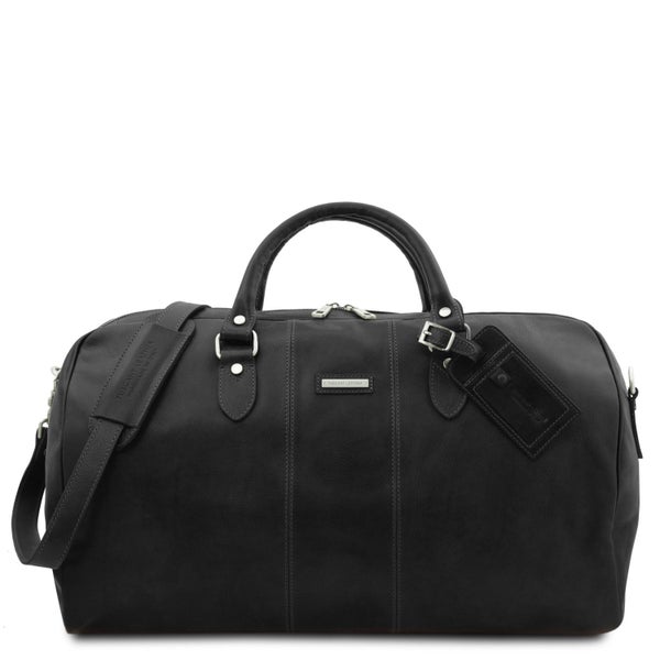 Tuscany Leather Lisbona &ndash; Nahkainen Viikonloppulaukku (Iso), Musta