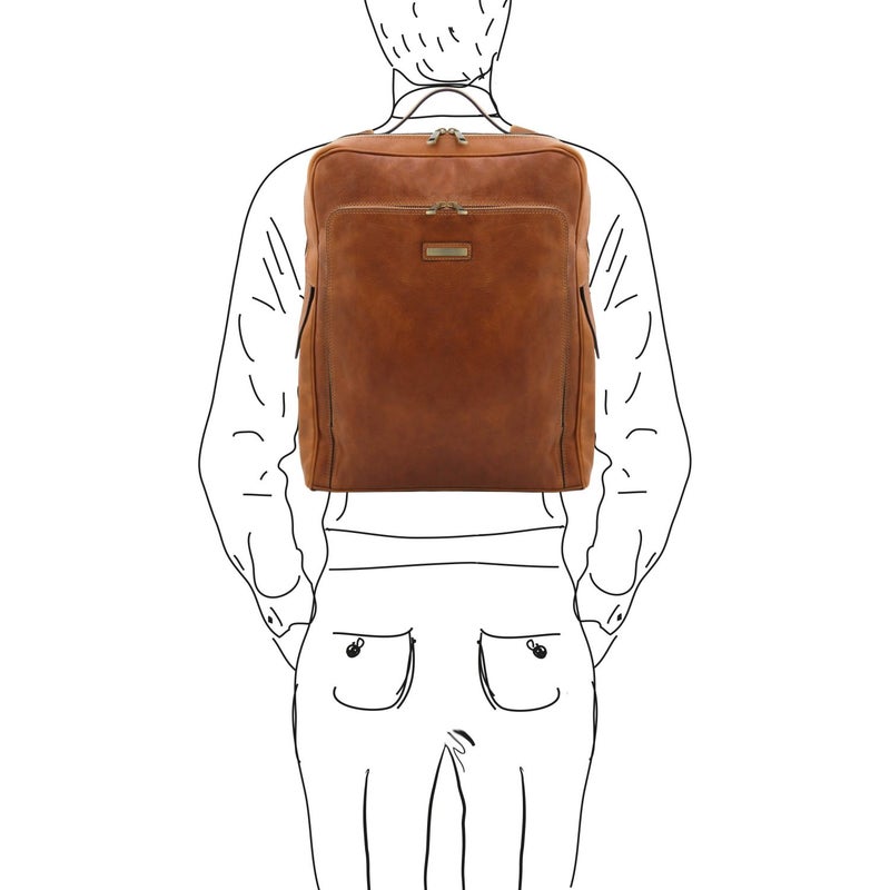 Tuscany Leather Bangkok &ndash; Nahkainen L&auml;pp&auml;rireppu (Iso), vaaleanruskea