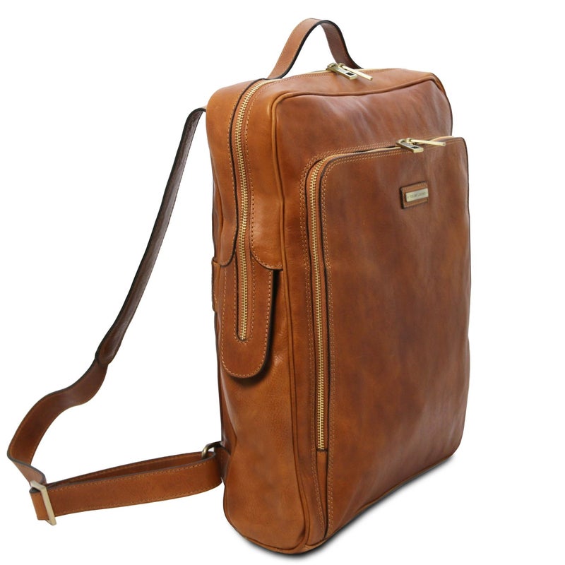 Tuscany Leather Bangkok &ndash; Nahkainen L&auml;pp&auml;rireppu (Iso), vaaleanruskea