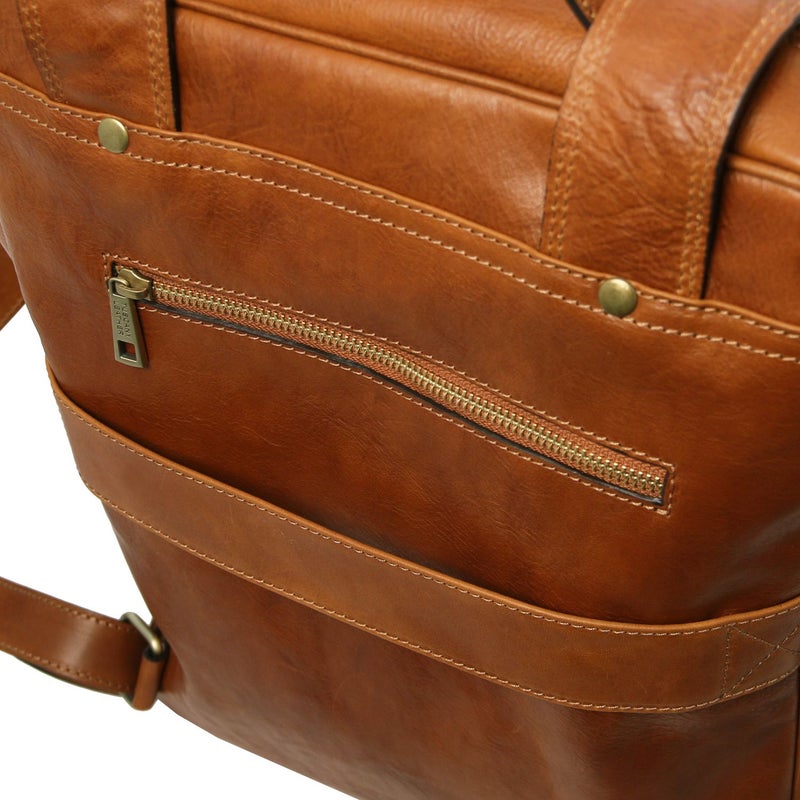 Tuscany Leather Bangkok &ndash; Nahkainen L&auml;pp&auml;rireppu (Iso), Vaaleanruskea