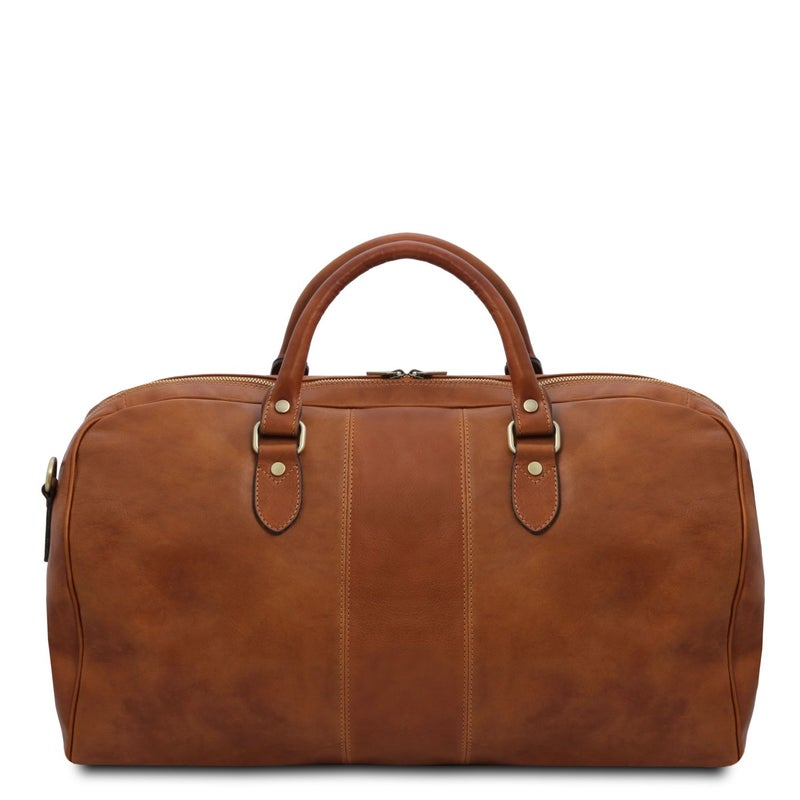 Tuscany Leather Lisbona &ndash; Nahkainen Viikonloppulaukku (Iso), Musta