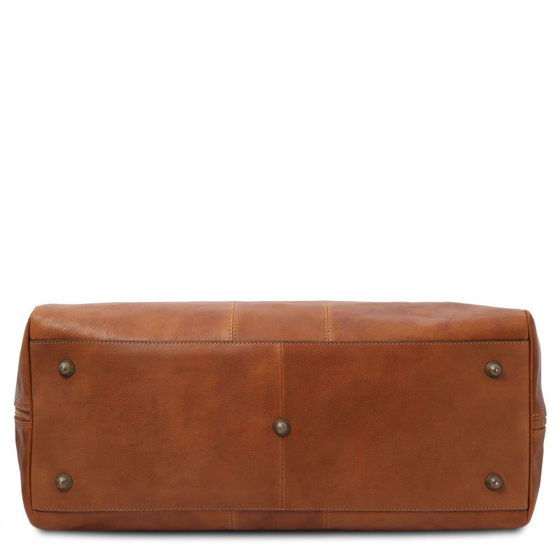 Tuscany Leather Lisbona &ndash; Nahkainen Viikonloppulaukku (Iso), Vaaleanruskea