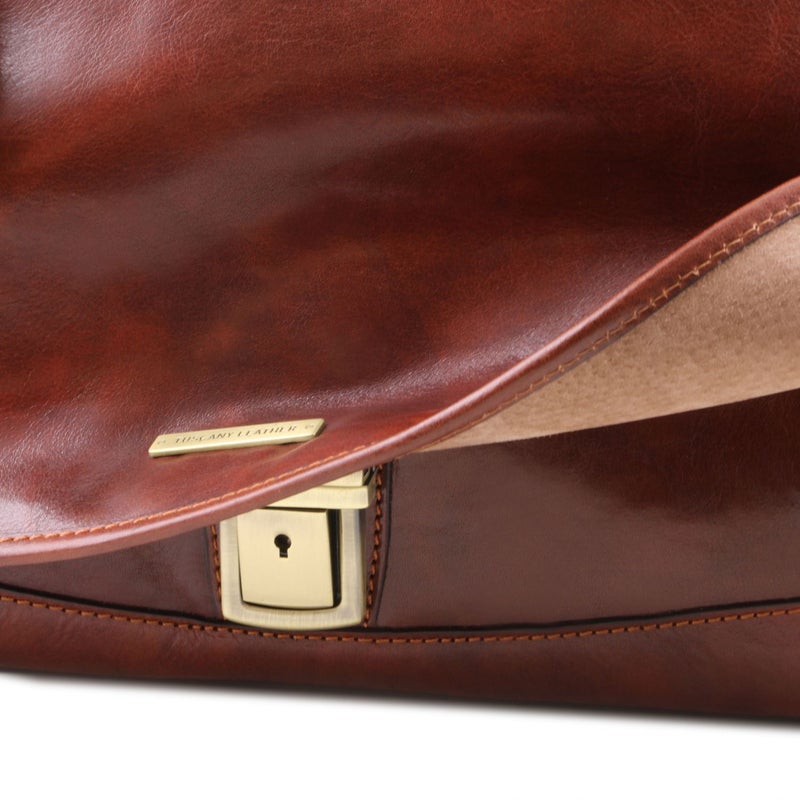 Tuscany Leather Mantova &ndash; Nahkainen &rdquo;Smart&rdquo; -salkku, Ruskea