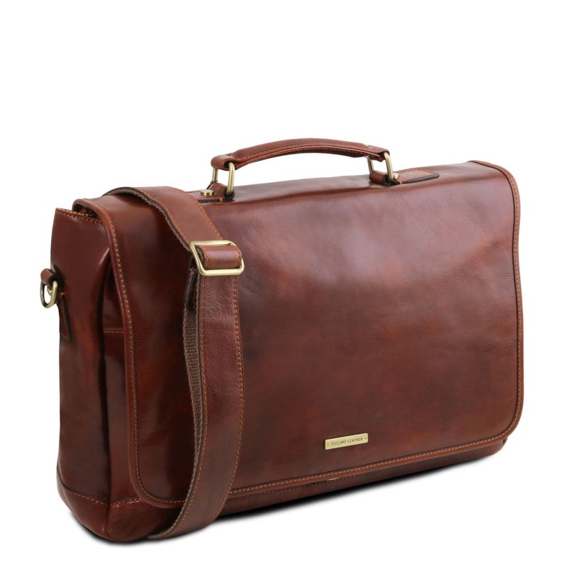 Tuscany Leather Mantova &ndash; Nahkainen &rdquo;Smart&rdquo; -salkku, tummanruskea