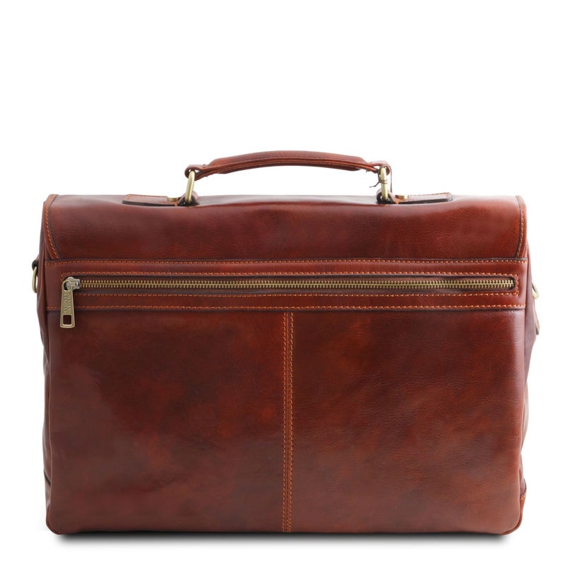 Tuscany Leather Mantova &ndash; Nahkainen &rdquo;Smart&rdquo; -salkku, tummanruskea