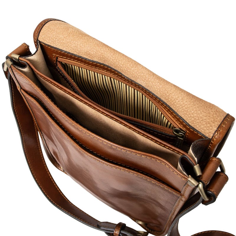 Tuscany Leather Nahkainen Hunaja Messenger olkalaukku