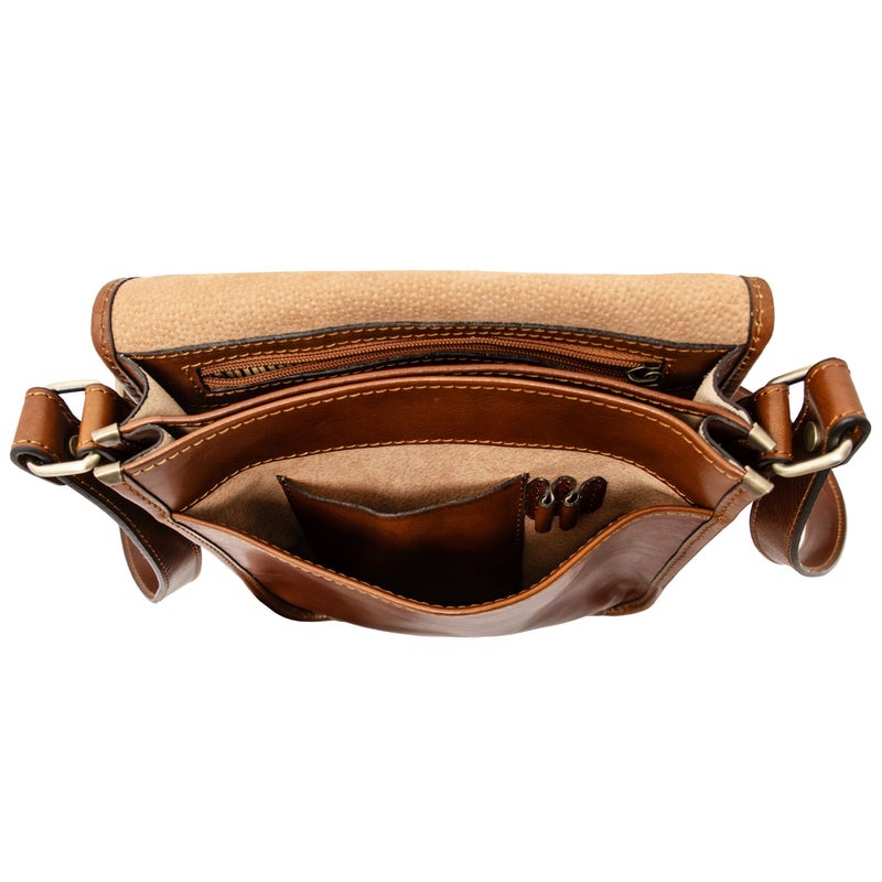 Tuscany Leather Nahkainen Hunaja Messenger olkalaukku