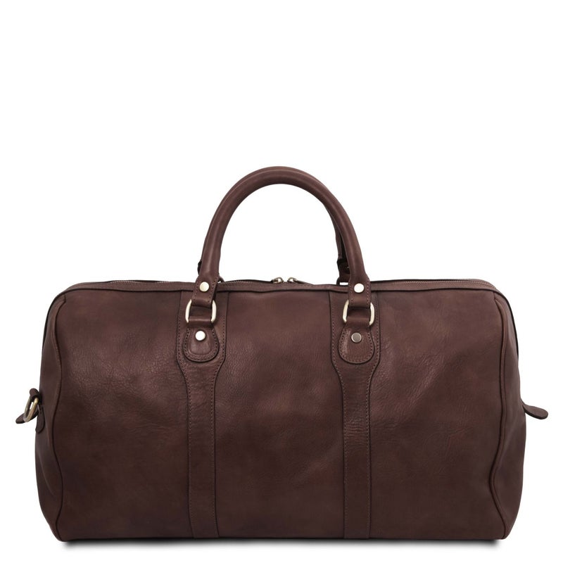 Tuscany Leather Oslo &ndash; Nahkainen Viikonloppulaukku, Tummanruske