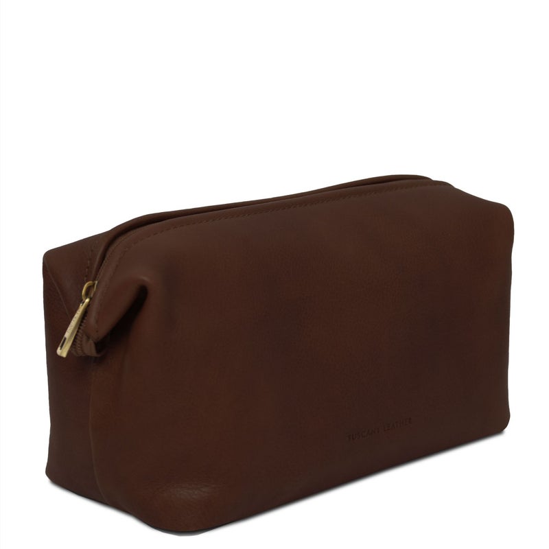Tuscany Leather Smarty Tummanruskea toilettilaukku Large