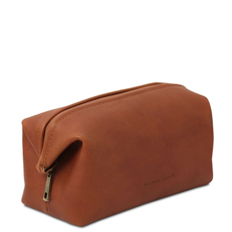 Tuscany Leather Smarty Vaaleanruskea toilettilaukku Small